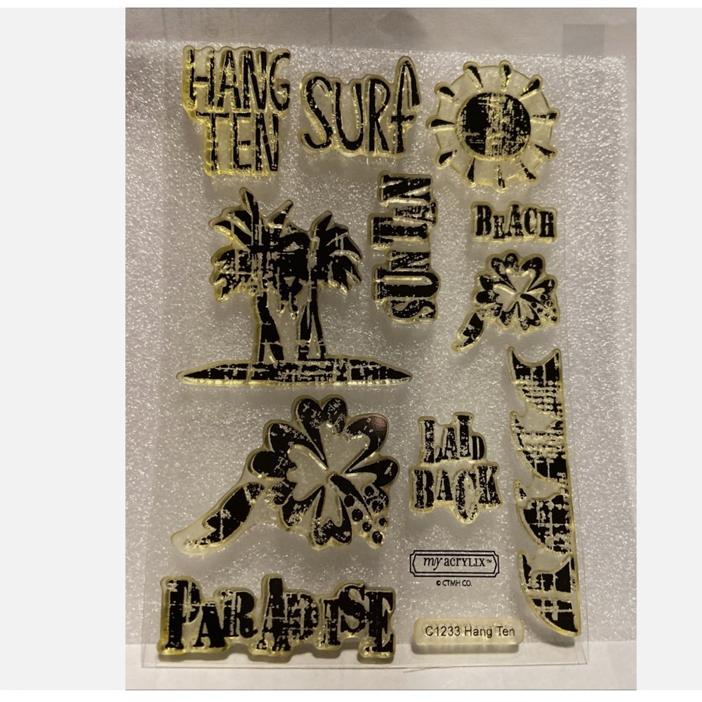 New Close to my Heart Acrylix Stamps -  Hang Ten